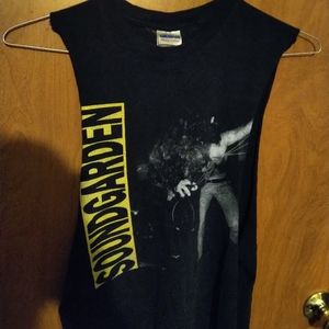 Vintage soundgarden cut sleeve tank top
